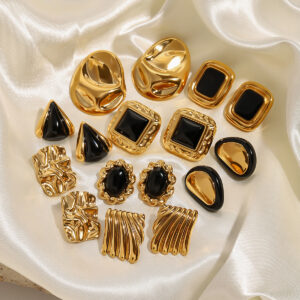 Black and Gold Declaration Earrings