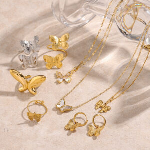 steel Bohemian zircon necklace