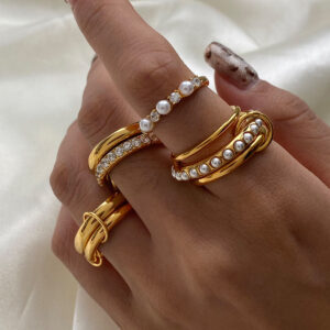Titanium steel stackable ring