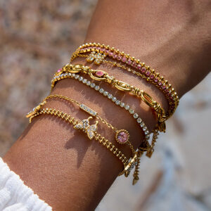 Crystal Butterfly Bracelet Stack